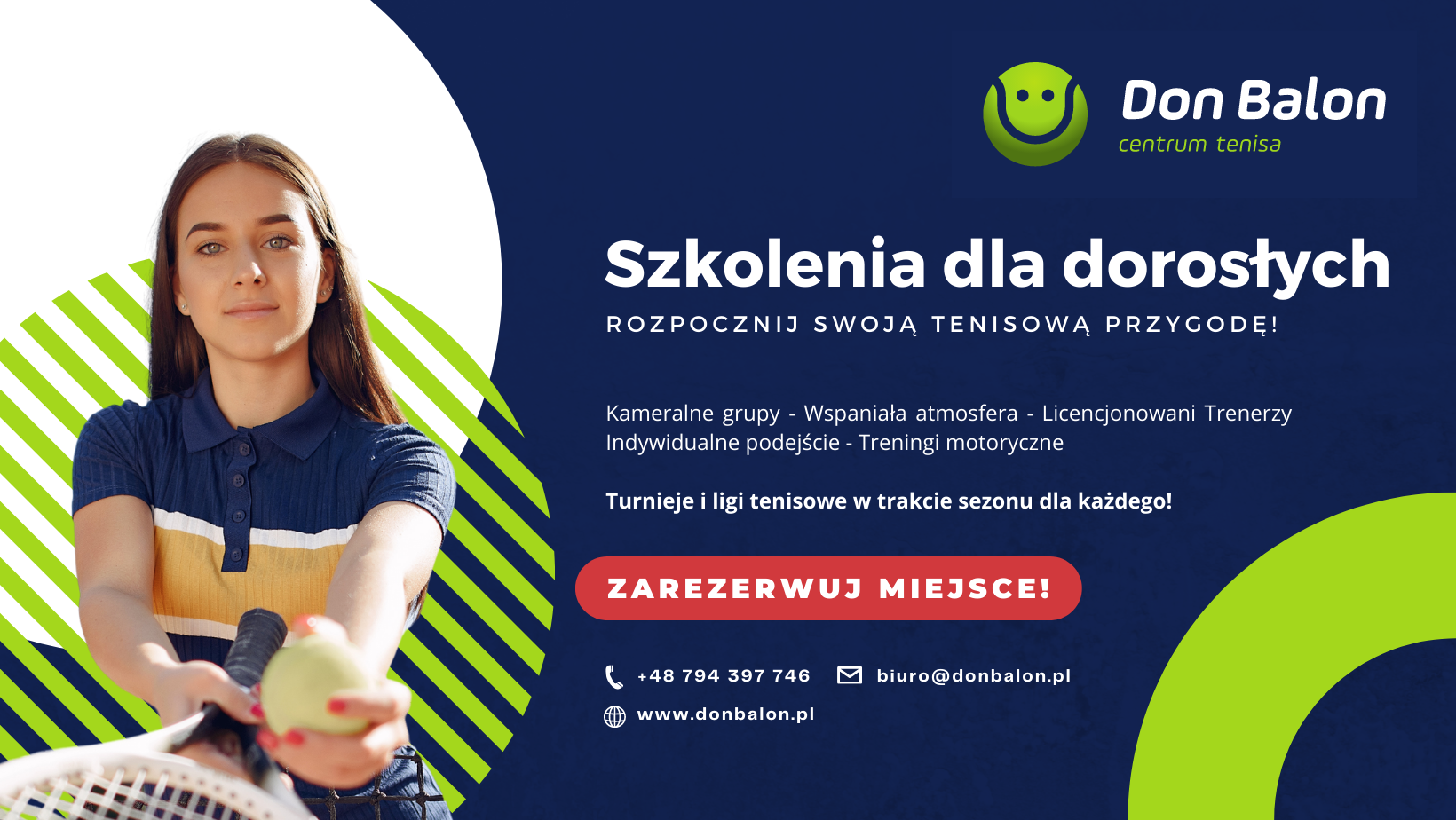 szkolenia tenisowe, tenis Gdańsk